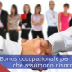 Bonus occupazionale - Commercityblog