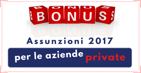 Bonus Assunzioni 2017 - Commercity Blog