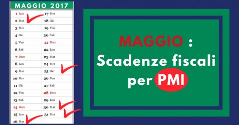 Scadenze fiscali di maggio per PMI - Commercity Blog