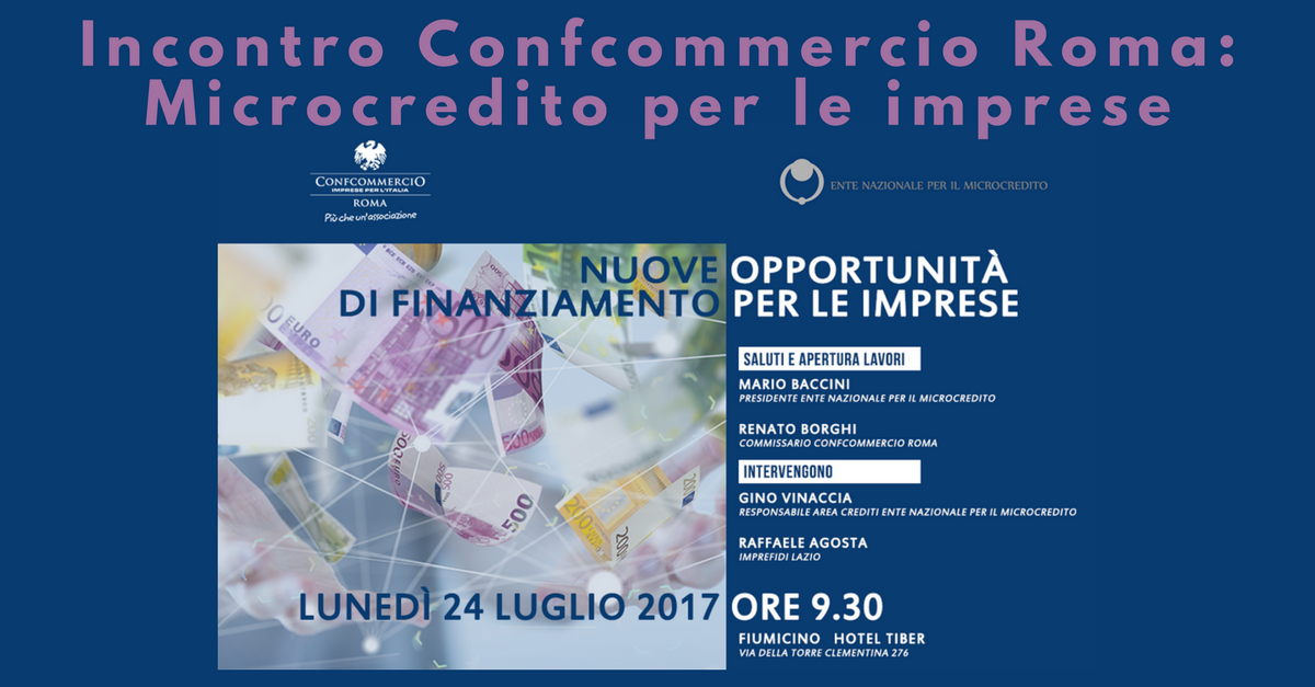 Incontro Confcommercio Roma, Microcredito per le imprese - Commercity