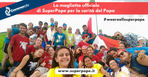SuperPope T-shirt, maglietta ufficiale per la carità del Papa - Commercity Blog